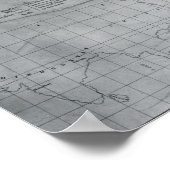 北太平洋鯨図1851年 ポスター (角)