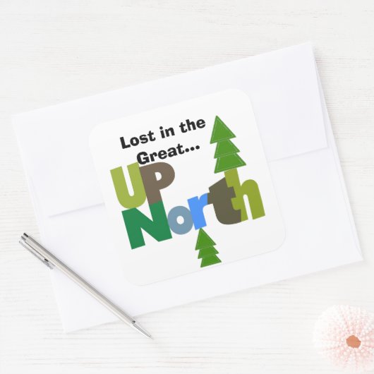 北失ったへ素晴らし向かって スクエアシール (封筒)