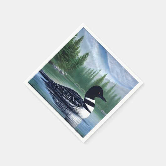 北威厳のあるウィルダネスローン スタンダードカクテルナプキン (角)