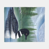 北威厳のあるウィルダネスローン フリースブランケット (正面(横))