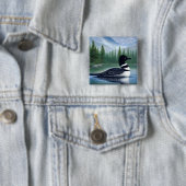 北威厳のあるウィルダネスローン 缶バッジ (インサイチュ)