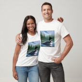 北威厳のあるウィルダネスローン Tシャツ (ユニセックス)