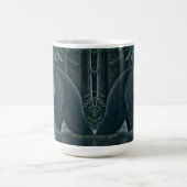 北威厳のある林の黒熊 コーヒーマグカップ (中央)
