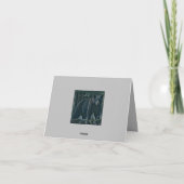 北威厳のある林の黒熊 サンキューカード (裏面)