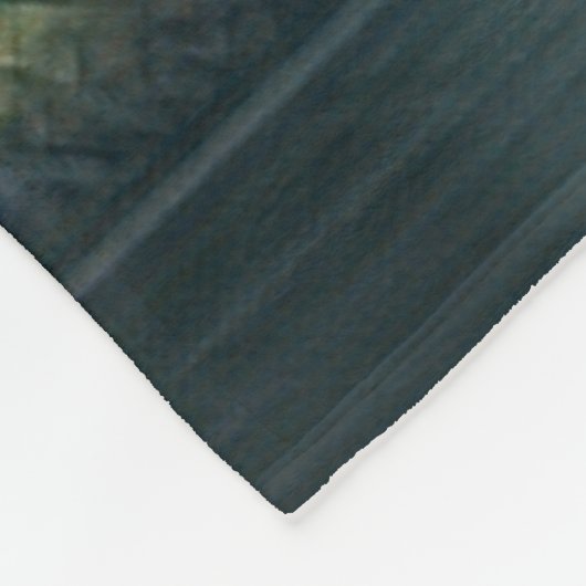 北威厳のある林の黒熊 フリースブランケット (角)