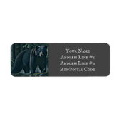 北威厳のある林の黒熊 ラベル (正面)