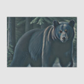 北威厳のある林の黒熊 薄葉紙 (正面)