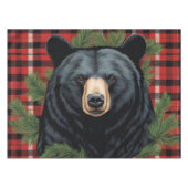 北威厳のある黒熊のテーブルクロス テーブルクロス (正面(横))