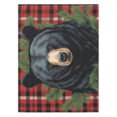 北威厳のある黒熊のテーブルクロス テーブルクロス (正面)