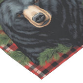 北威厳のある黒熊テーブルランナー ショートテーブルランナー (コーナー)