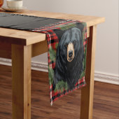 北威厳のある黒熊テーブルランナー ショートテーブルランナー (インサイチュ)