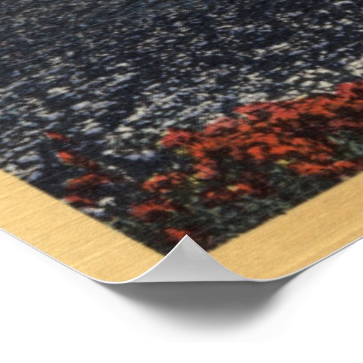 北岸からの湖の眺め ポスター (角)