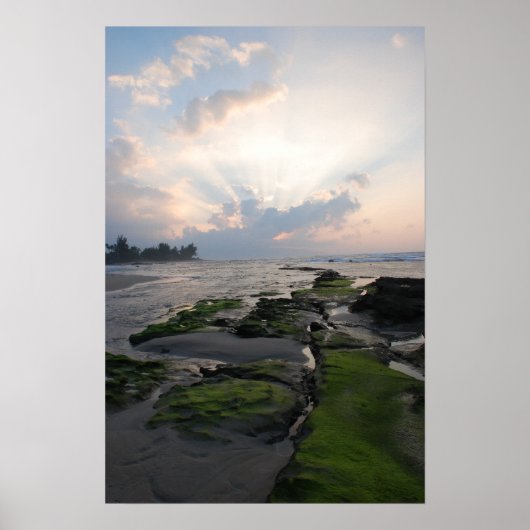 北岸の夕日 ポスター (正面)