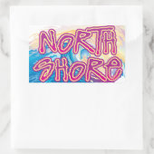 北岸波 長方形シール (バッグ)