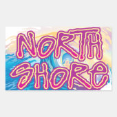 北岸波 長方形シール (正面)