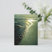 北島、ピハ、砂の足跡 ポストカード (スタンド正面)