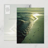 北島、ピハ、砂の足跡 ポストカード (正面/裏面)