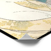 北川歌麻呂虫かご日本の美しい婦人 ポスター (角)