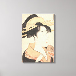 北川歌麿あずまやの花 キャンバスプリント