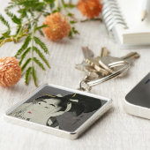 北川歌麿のASE O FUKU ONNAキーチェーン キーホルダー (側面)