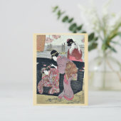 北川町、Utamaro著Gotenyamaのさくらんぼの観覧 ポストカード (スタンド正面)