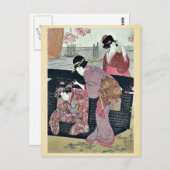 北川町、Utamaro著Gotenyamaのさくらんぼの観覧 ポストカード (正面/裏面)