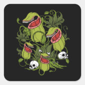 北投のサラセニア食虫植物 スクエアシール (正面)