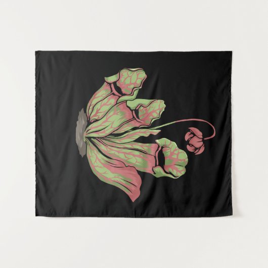 北投手肉食植物サラセニア タペストリー (正面(横))