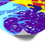 北斎がフィボナッチと出会うポップ・アートのアートスタイル ポスター (角)