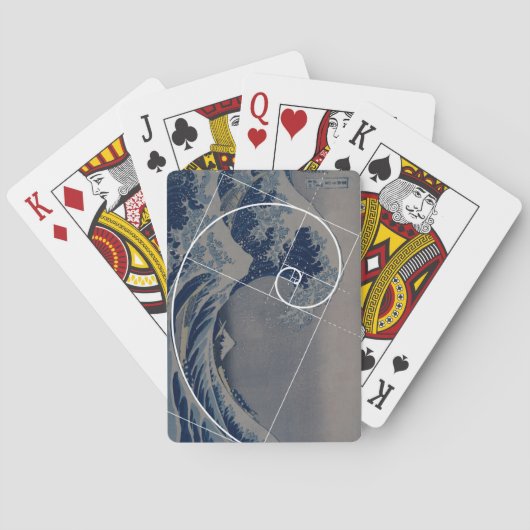 北斎がフィボナッチに会う黄金比 トランプ (裏面)