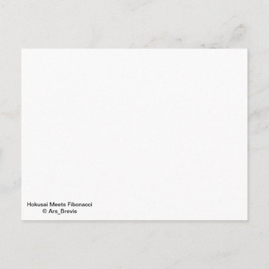 北斎がフィボナッチに会う黄金比 ポストカード (裏面)