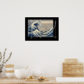 北斎がフィボナッチに出会うバージョン ポスター (キッチン)