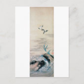 北斎が戦う鳥|過去記事 ポストカード (正面)