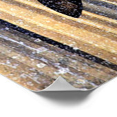 北斎が滝を跳び上げる鯉 ポスター (角)