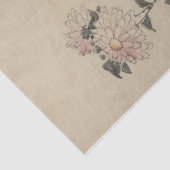 北斎が茎を伸ばすピンクの花 薄葉紙 (詳細)