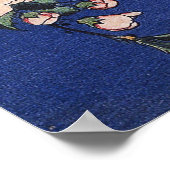 北斎さくらんぼとブルフィンチ ポスター (角)