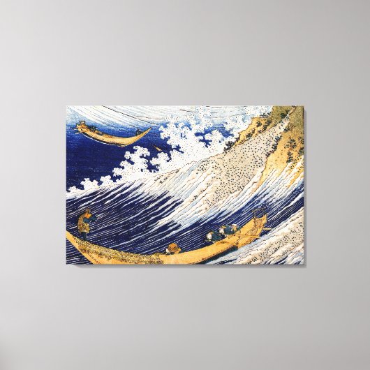 北斎による下総国銚子 キャンバスプリント (正面)