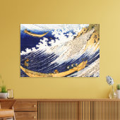 北斎による下総国銚子 キャンバスプリント (インサイチュ (リビング))