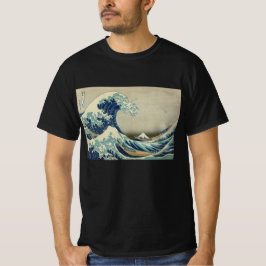 北斎による神奈川沖浪裏 Tシャツ