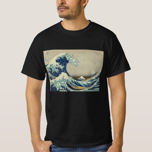 北斎による神奈川沖浪裏 Tシャツ (正面)