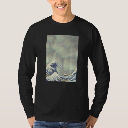 北斎のグランジクラウドの大波 Tシャツ (正面)