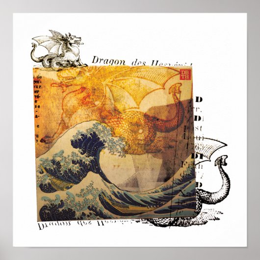 北斎のドラゴン？ ポスター (正面)