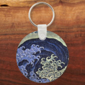 北斎のフェミニン波 キーホルダー (正面)