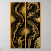 北斎の下り竜・上り竜 ポスター (正面)