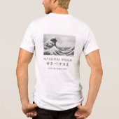 北斎の冨嶽三十六景 神奈川沖浪裏 白Tシャツ トライブレンドTシャツ (裏面)