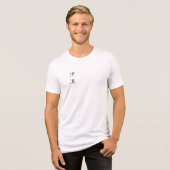 北斎の冨嶽三十六景 神奈川沖浪裏 白Tシャツ トライブレンドTシャツ (正面全面)