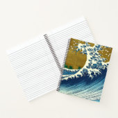 北斎の大波パターン: 日本の浮世絵アート ノートブック (内部)