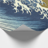 北斎の大波パターン: 日本の浮世絵アート ラッピングペーパー (角)