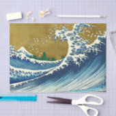 北斎の大波パターン: 日本の浮世絵アート 薄葉紙 (クラフト)