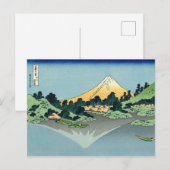 北斎の富士山が河口湖に映る ポストカード (正面/裏面)